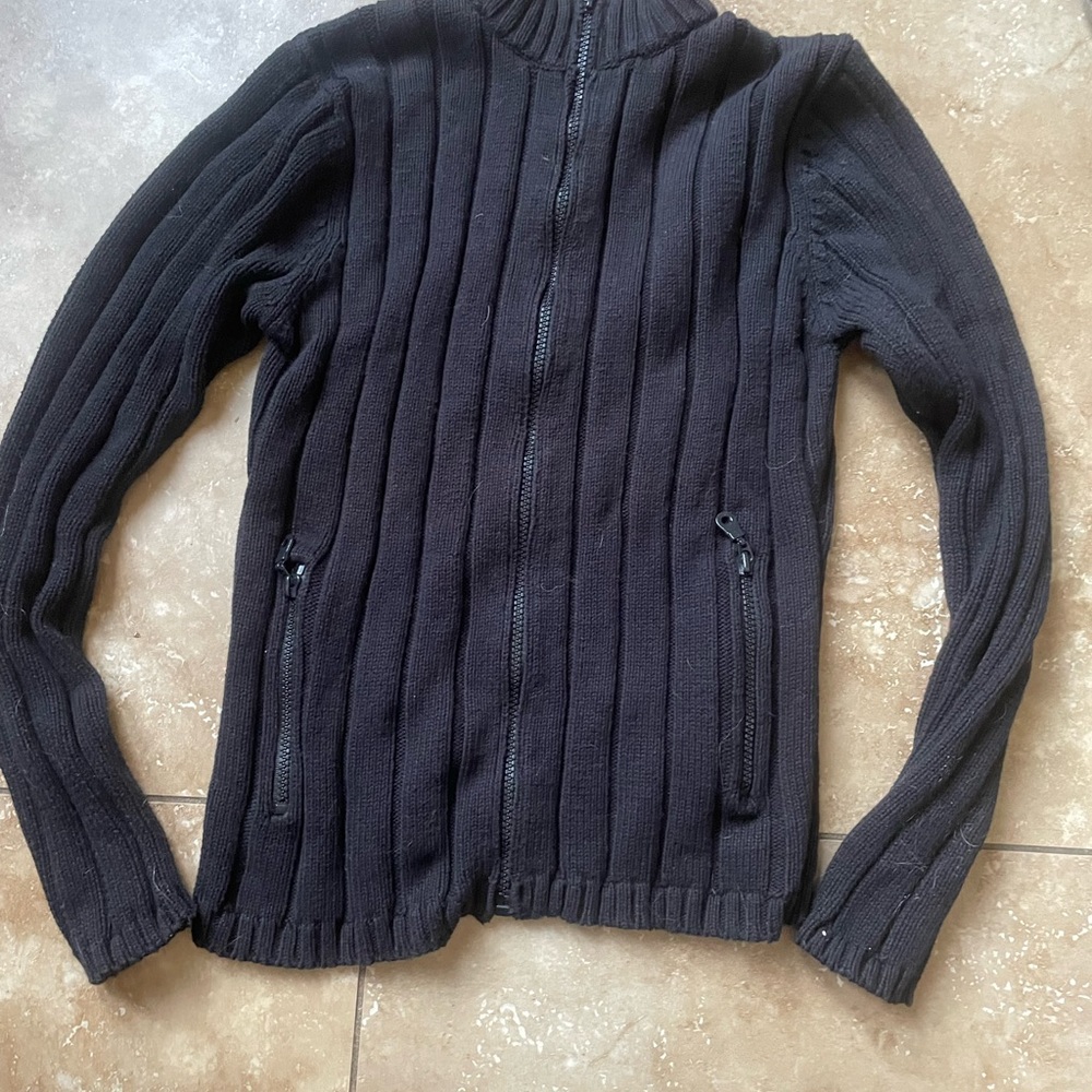 Used once Tail black zip up Tennis sweater size small